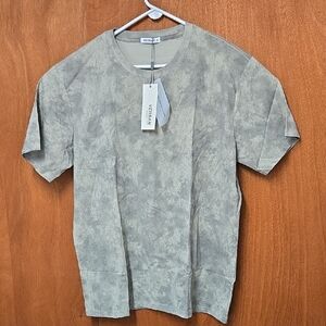 Versace Men's Short Sleeve Tee in Marble Gray
